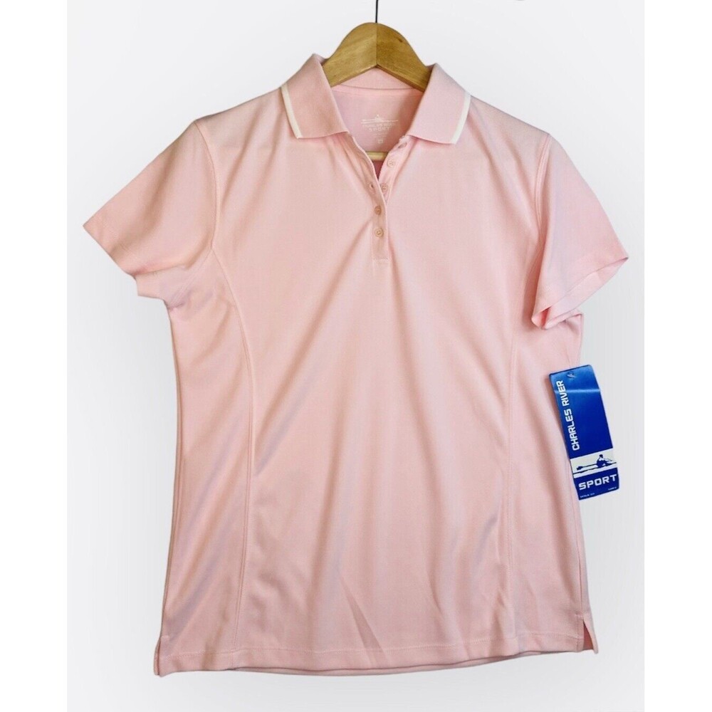 Charles River Sport Women's Size Medium Polo Pink NWT